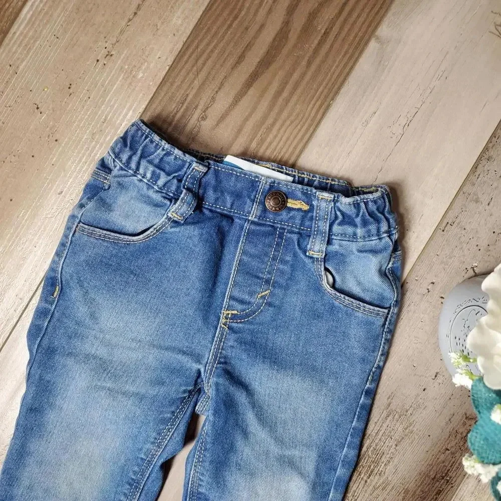 Old Navy Straight Blue Medium Wash Denim Jeans Boys Size 18-24m GUC